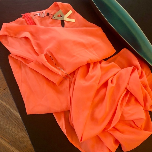 REHAB LA Jumpsuit Small Orange Wide Split Leg NWT - Picture 4 of 6